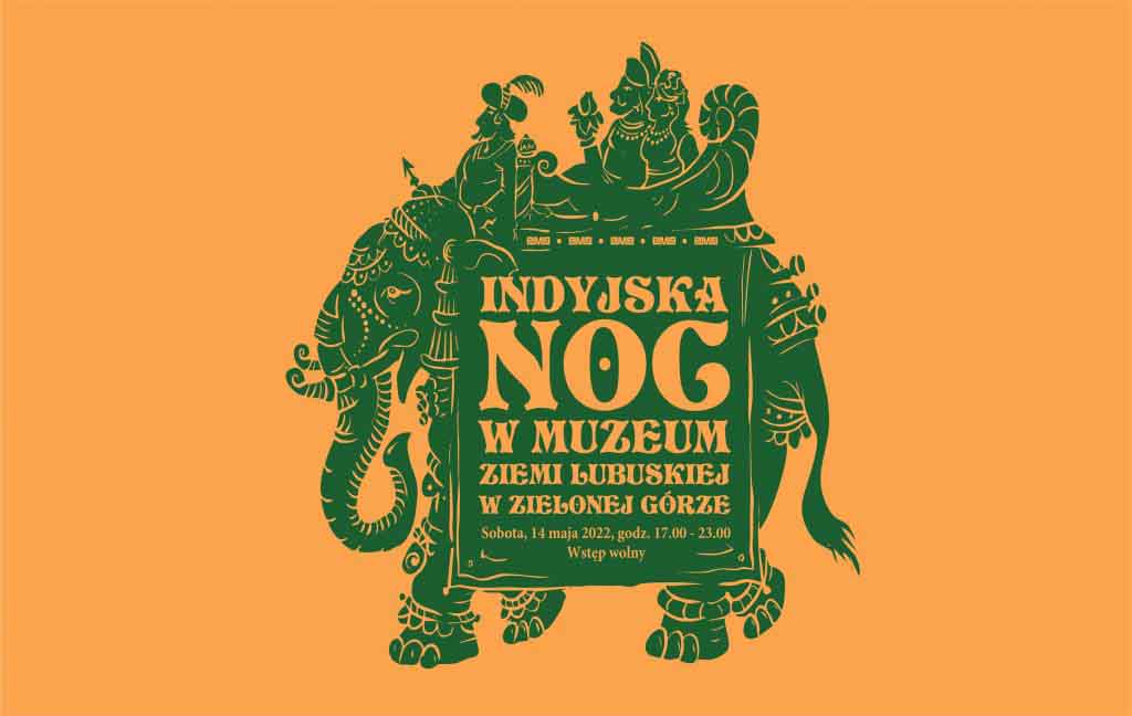 Plakat Indyjskiej Nocy w muzeum