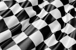 Flaga w biało-czarną szachownicę