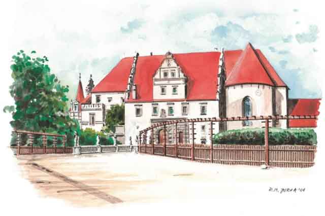Zamek w Siedlisku na rysunku Roberta Jurgi