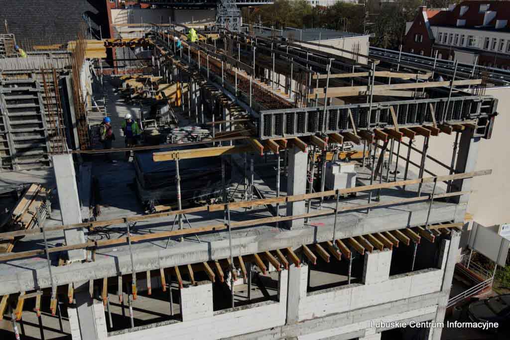 Plac budowy budynki, w którym będą mieścić się Oddziały Okulistyki oraz Anestezjologii i Intensywnej Terapii