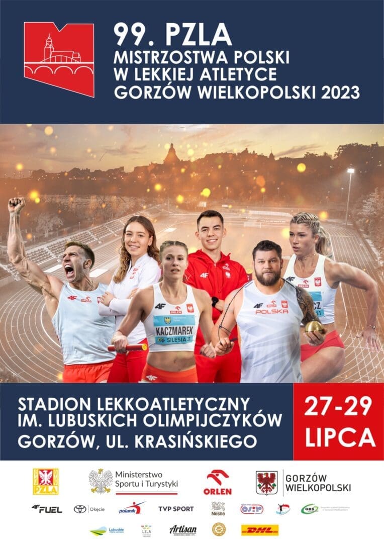 Sześcioro sportowców na plakacie