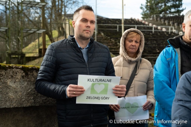 Konferencja prasowa nt. amfiteatru w Zielonej Górze Konferencja prasowa nt. amfiteatru w Zielonej Górze