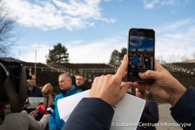 Konferencja prasowa nt. amfiteatru w Zielonej Górze Konferencja prasowa nt. amfiteatru w Zielonej Górze