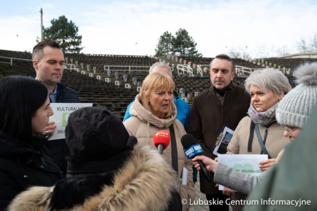 Konferencja prasowa nt. amfiteatru w Zielonej Górze Konferencja prasowa nt. amfiteatru w Zielonej Górze