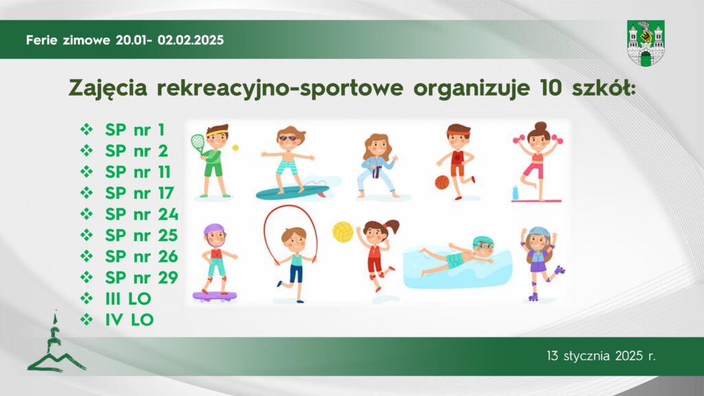 Ferie zimowe w szkołach