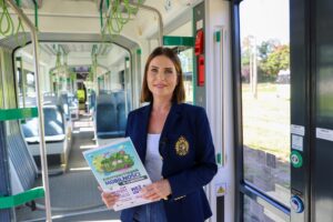 O atrakcjach związanych z Europejskich Tygodniem Mobilności mówiła m.in. wiceprezydent Gorzowa Wlkp. Izabela Piotrowicz.