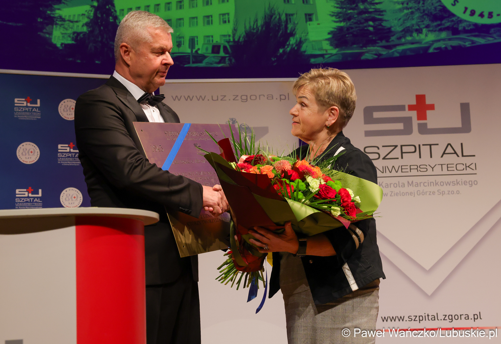 Dr Marek Działoszyński z Anną Chinalską